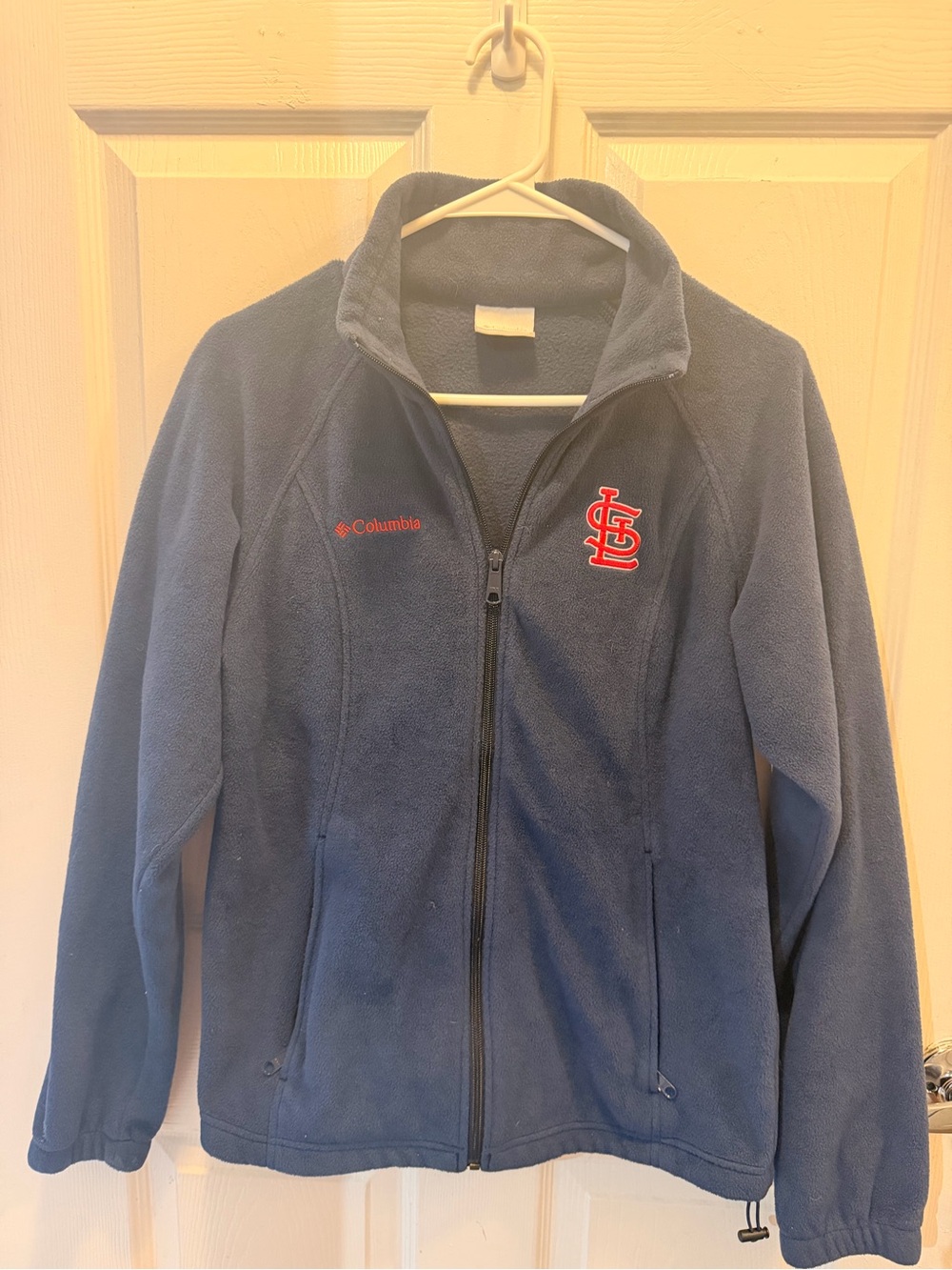 Columbia Woman’s Navy Full-Zip Fleece Jacket with St. Louis Logo